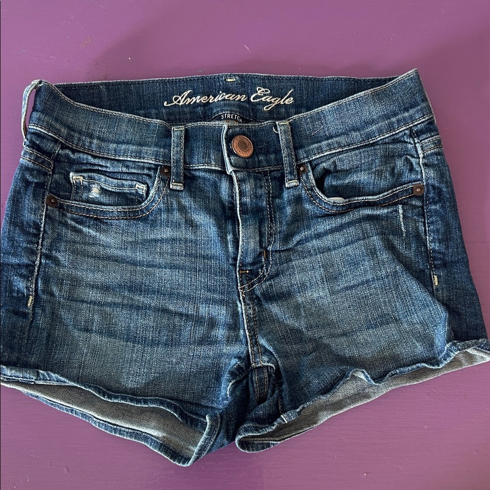 American Eagle Outfitters Dark Blue Jean Shorts